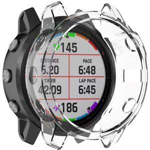 For Garmin Fenix 6s TPU Half Coverage Smart Watch Protevtice Case(White)