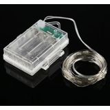 5m Silver Copper Wire String Light  50 LEDs 3 x AA Batteries Box Fairy Lamp Decorative Light with Remote Control  DC 5V