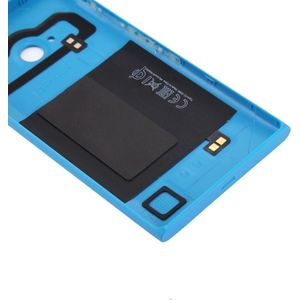 for Nokia Lumia 735 Solid Color NFC Battery Back Cover(Blue)