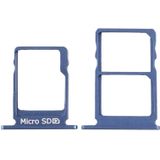 SIM-kaartlade + SIM-kaartlade + Micro SD-kaartlade voor Nokia 5 / N5 TA-1024 TA-1027 TA-1044 TA-1053 (Blauw)