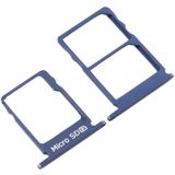 SIM-kaartlade + SIM-kaartlade + Micro SD-kaartlade voor Nokia 5 / N5 TA-1024 TA-1027 TA-1044 TA-1053 (Blauw)