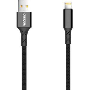 JOYROOM S-M364 2m Intelligent Poweroff 8 Pin Data Sync Charge Cable  For iPhone XR / iPhone XS MAX / iPhone X & XS / iPhone 8 & 8 Plus / iPhone 7 & 7 Plus / iPhone 6 & 6s & 6 Plus & 6s Plus / iPad(Black)
