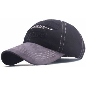 Boy Embroidery Adjustable Cowboy Cap(Black)