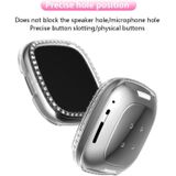 For Fitbit Versa 3 / Versa Sense Single Row Plating Diamonds PC Protective Case(Transparent)