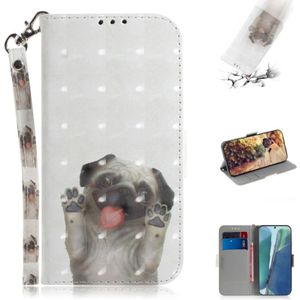 For Samsung Galaxy Note20 3D Colored Drawing Horizontal Flip Leather Case with Holder & Card Slots & Wallet & Lanyard(Pug)