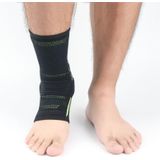 2 PCS Anti-Sprain Silicone Ankle Support Basketball Football Hiking Fitness Sports Protective Gear  Size: XL (Black Green)