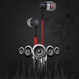 REMAX RM-535i In-Ear Stereo Earphone with Wire Control + MIC  Support Hands-free  for iPhone  Galaxy  Sony  HTC  Huawei  Xiaomi  Lenovo and other Smartphones (Red + Black)