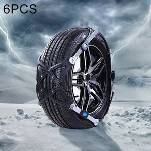 6 PCS Car Tire Emergency Cross Anti-skid Chains Tyre Anti-slip Chains (Large Size)