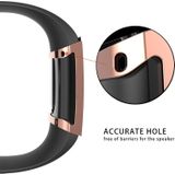 For Fitbit Charge 3 Full Coverage Plating TPU Watch Case(Rose Gold)