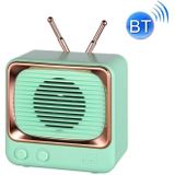 BD13 TV Shape Retro Bluetooth Wireless Speaker Mini Portable Card Audio(Green)