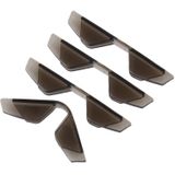 3R 3R-2107 4 PCS Rubber Car Side Door Edge Free Bending Protection Guards Cover Trims Stickers(Coffee)