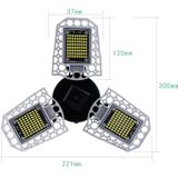 60W LED Industrial Mining Light Waterproof Light Sensor Folding Tri-Leaf Garage Lamp(Warm White Light)