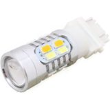 2PCS T25 10W 700LM Yellow + White Light Dual Wires 20-LED SMD 5630 Car Brake Light Lamp Bulb  Constant Current  DC 12-24V