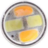 2PCS T25 10W 700LM Yellow + White Light Dual Wires 20-LED SMD 5630 Car Brake Light Lamp Bulb  Constant Current  DC 12-24V