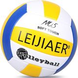 LEIJIAER LVB400 No.5 Explosion-proof Soft Volleyball Indoor Beach Practice Volleyball  Diameter: 21.5cm(Blue)