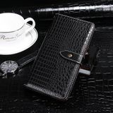 For Wiko Y62 idewei Crocodile Texture Horizontal Flip Leather Case with Holder & Card Slots & Wallet(Black)