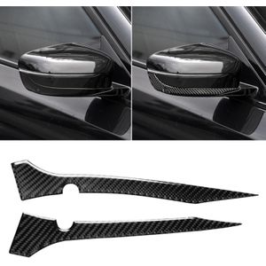 2 PCS Car Carbon Fiber Rearview Mirror Bumper Strip Decorative Sticker for BMW G30 (2018-2019) / G11 (2016-2019)  Right Drive with Camera