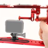 Diving Dual Handheld Grip Bracket Stabilizer Extension Phone Clamp Camera Rig Cage Underwater Case for GoPro HERO9 /8 /7  Colour: Red Bracket + Shutter