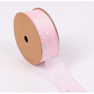 Starry Sky Yarn Ribbon Gift Box Packaging Bow Tie Ribbon  Specification: 4CM(Light Pink)
