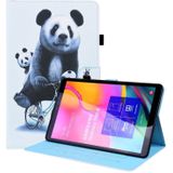For Samsung Galaxy Tab A 10.1 2019 SM-T515 / SM-T510 Animal Pattern Horizontal Flip Leather Case with Holder & Card Slots & Photo Frame(Cycling Panda)