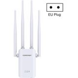 Comfast CF-WR304S 300M 4 Antenna Wireless Repeater High-Power Through-Wall WIFI Signal Amplifier  Specification:EU Plug