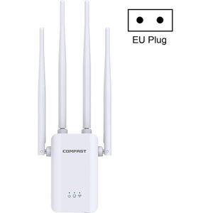 Comfast CF-WR304S 300M 4 Antenna Wireless Repeater High-Power Through-Wall WIFI Signal Amplifier  Specification:EU Plug