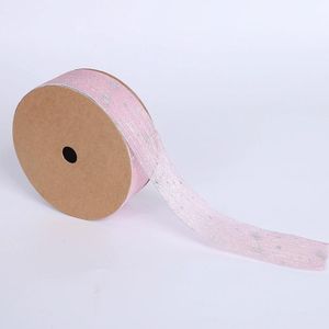 Starry Sky Yarn Ribbon Gift Box Packaging Bow Tie Ribbon  Specification: 2.5CM(Pink)
