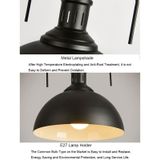 YWXLight Retro Industrial Pendant Light Creative Single Head Iron Art Hanging Lamp E27 Bulb Perfect for Kitchen Dining Room Bedroom Living Room (Color:Black Size: + Warm White)