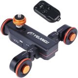 YELANGU L4X Camera Wheel Dolly II Electric Track Slider 3-Wheel Video Pulley Rolling Dolly Car with Remote Control for DSLR / Home DV Cameras  GoPro  Smartphones  Max Load: 3kg