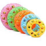 10 PCS Cartoon Pattern Double Airbag Thickened Inflatable Swimming Ring Crystal Swimming Ring  Size:60 cm(Yellow)