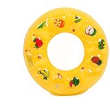 10 PCS Cartoon Pattern Double Airbag Thickened Inflatable Swimming Ring Crystal Swimming Ring  Size:60 cm(Yellow)