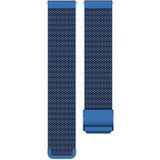 18mm Metal Mesh Wrist Strap Watch Band for Fossil Female Sport / Charter HR / Gen 4 Q Venture HR (Dark Blue)