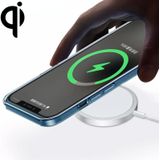 WIWU M5 15W QI Standard Magsafe Magnetic Fast Charging Wireless Charger for iPhone 12(White)