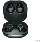 REMAX TWS-12 Bluetooth 5.0 Metal True Wireless Bluetooth Stereo Music Earphone with Charging Box(Green)
