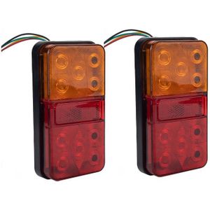 2 PCS Trailer / Truck E-type Long Strip 10LEDs Tail Light Set