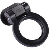 Car Truck Bumper Round Tow Hook Ring Adhesive Decal Sticker Exterior Decoration(Black)