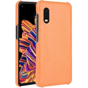 For Galaxy Xcover Pro Shockproof Crocodile Texture PC + PU Case(Orange)