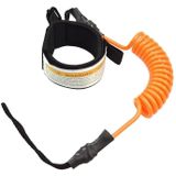 Surf Bodyboard Safety Hand Rope TPU Surfboard Paddle Towing Rope  The Length After Stretching: 1.6m(Orange)
