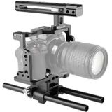 PULUZ Video Camera Cage Stabilizer with Handle & Rail Rod for Nikon Z6 / Z7 (Black)