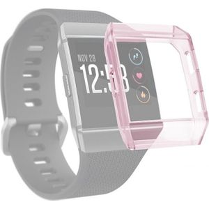 For Fitbit Ionic Full Coverage TPU Watch Case(Transparent Pink)