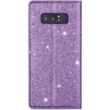 For Samsung Galaxy Note 8 Ultrathin Glitter Magnetic Horizontal Flip Leather Case with Holder & Card Slots(Purple)