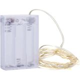 3m 150LM LED Silver Wire String Light  Yellow Light  3 x AA Batteries Powered SMD-0603 Festival Lamp / Decoration Light Strip