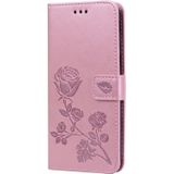 Rose Embossed Horizontal Flip PU Leather Case for Samsung Galaxy J6 Plus  with Holder & Card Slots & Wallet (Rose Gold)