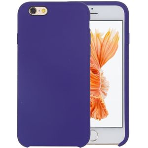Pure Color Liquid Silicone + PC Protective Back Cover Case for iPhone 6 Plus & 6s Plus(Dark Purple)