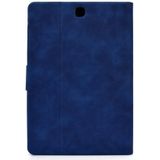 For Samsung Galaxy Tab A 9.7 T550/T555C Cowhide Texture Horizontal Flip Leather Case with Holder & Card Slots & Sleep / Wake-up Function(Blue)