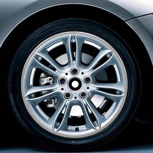Color 17 inch Wheel Hub Reflective Sticker for Luxury Car(Silver)