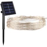 20m IP65 Waterproof Colorful Light Solar Panel Silver Wire String Light  100 LEDs SMD 0603 Fairy Lamp Decorative Light