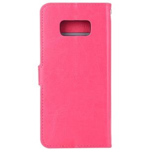 For Galaxy S8 Retro Crazy Horse Texture Horizontal Flip Leather Case with Holder & Card Slots & Wallet & Photo Frame (Magenta)
