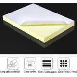 100 Sheets A4 Non-Adhesive Print Paper Blank Writing Adhesive Laser Inkjet Print Label Paper(Glossy)