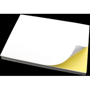 100 Sheets A4 Non-Adhesive Print Paper Blank Writing Adhesive Laser Inkjet Print Label Paper(Glossy)